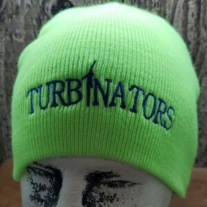 Turbinators Neon/Florcent Green Skullcap Beanie Knit Hat Unisex Adult One Size